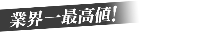 業界最高値!